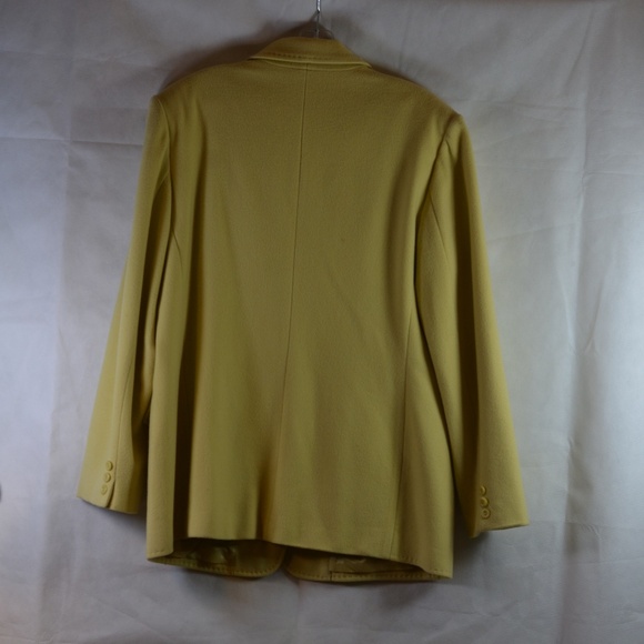 Yellow Wool/Cashmere Blazer SZ 14 Nygard - Picture 8 of 8
